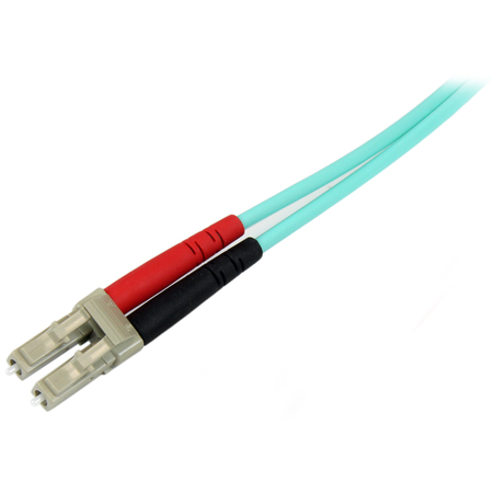 Startech.Com 2m Aqua OM4 Duplex Multimode Fiber Optic Cable - 50/125 - LC 450FBLCLC2